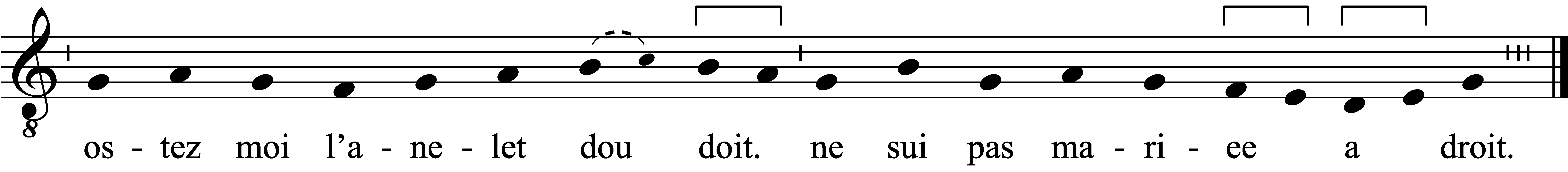 Refrain musical notation